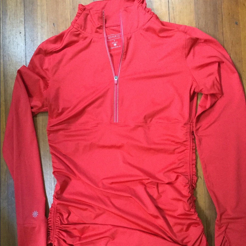 Athleta half zip top S Coral